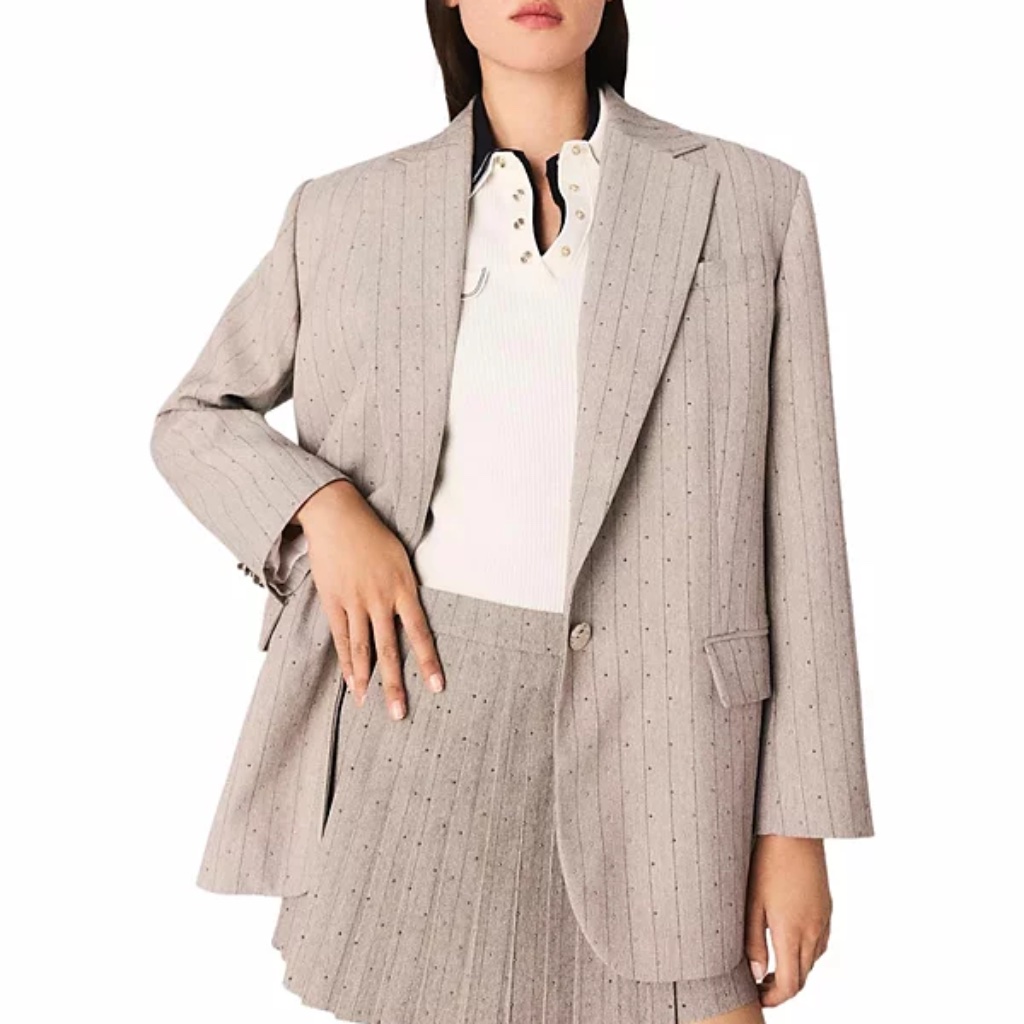 Vafil Rhinestone Suit Jacket